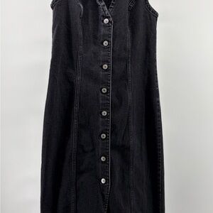 Abercrombie & Fitch Black Button-Up Dress